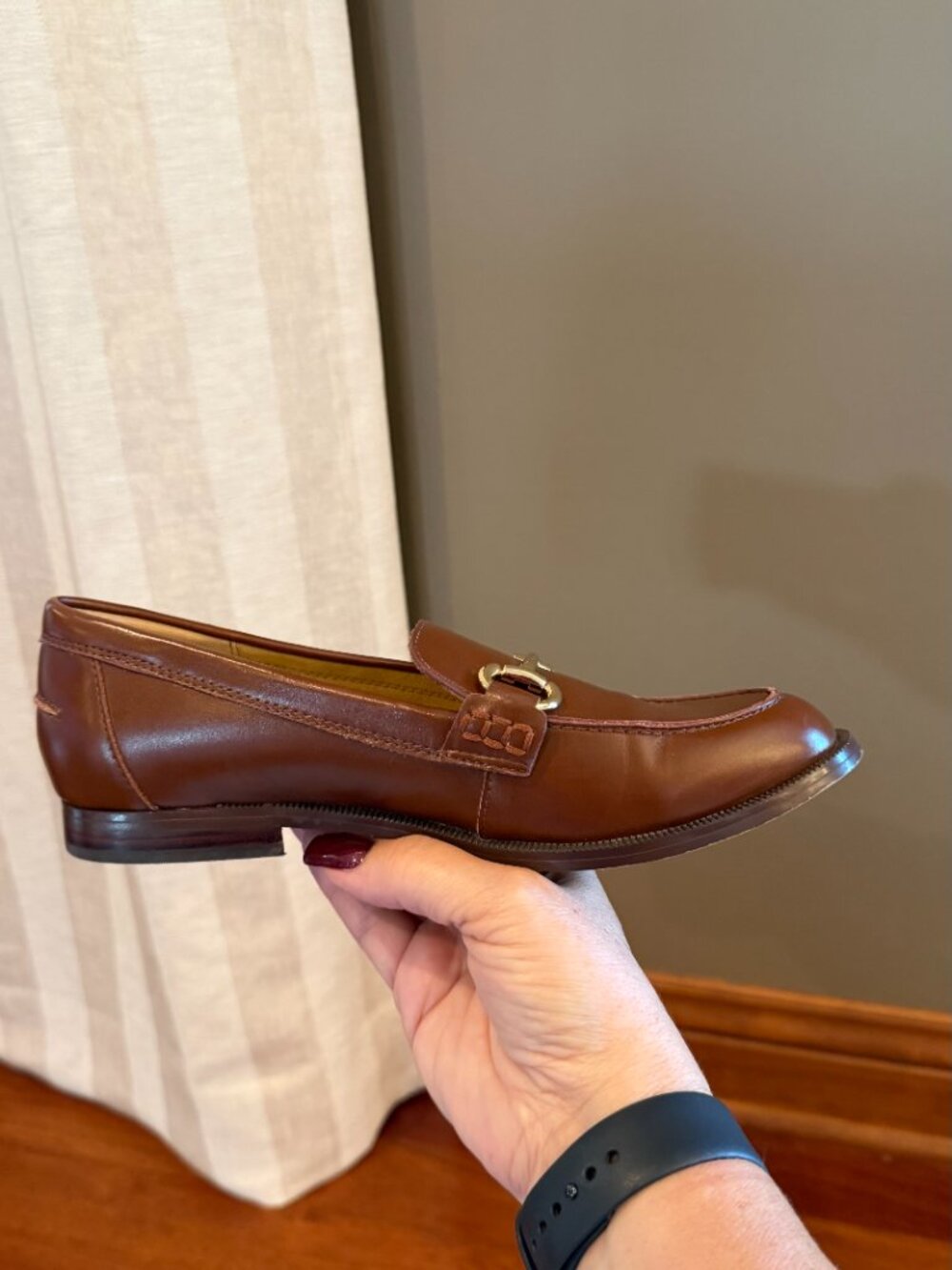 J. Crew Classic Loafers Camel with Gold Bit Academia Old Money, Size 7 - Picture 6 of 11